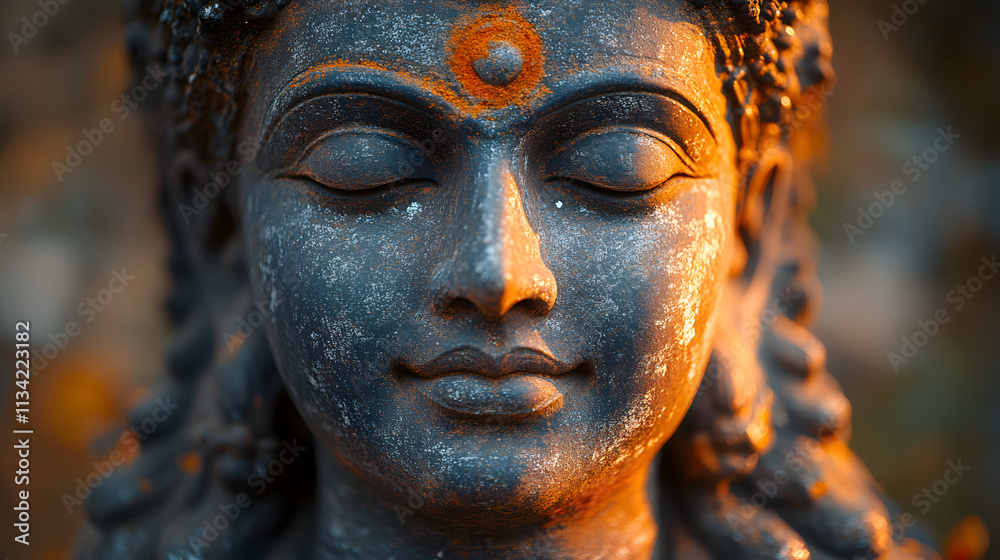Close-up of a Lord Krishna statue with a divine feel, capturing the serene and spiritual essence, perfect for showcasing religious art and cultural symbolism.
Close-up of a Lord Krishna statue with a divine feel, capturing the serene and spiritual essence, perfect for showcasing religious art and cultural symbolism.