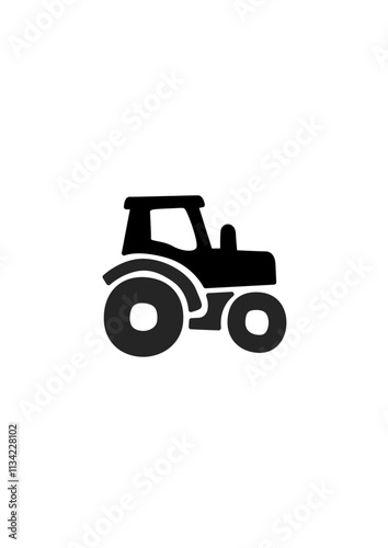 red tractor isolated on white