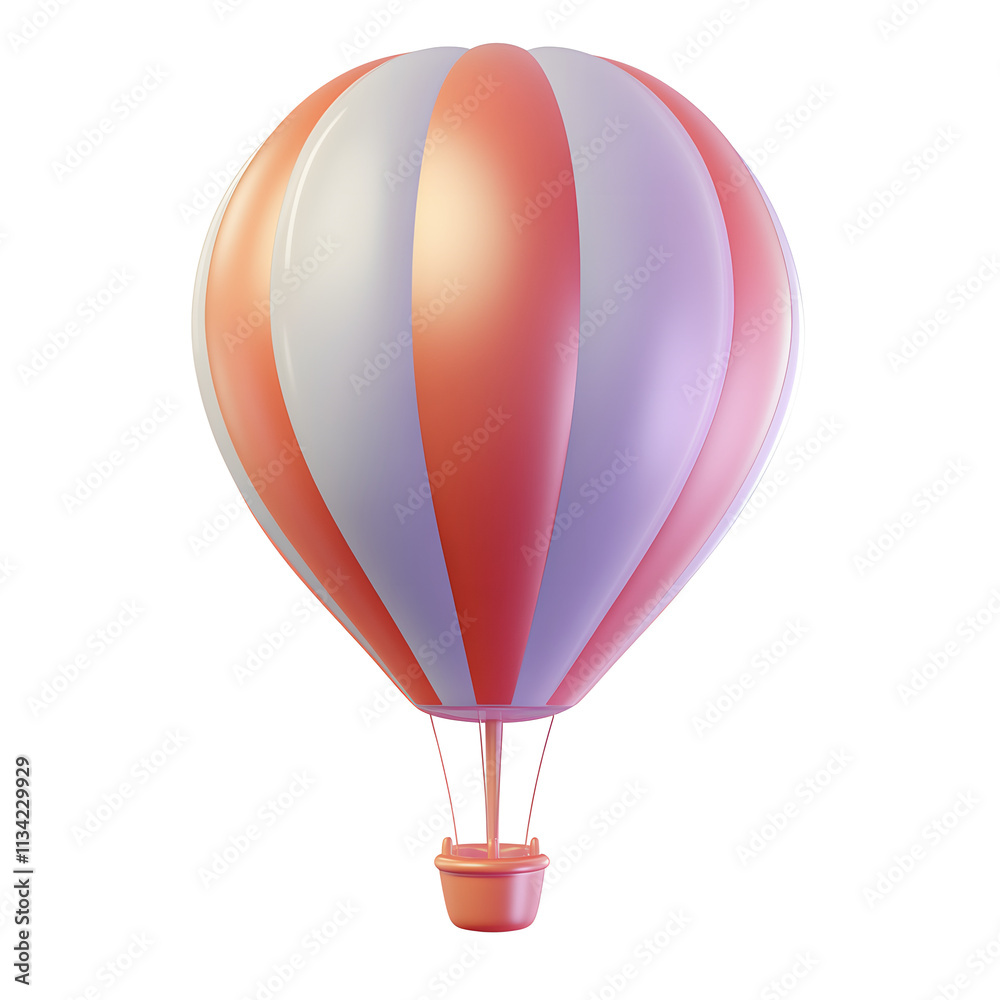 Balloon, 3d illustration of Summer concept Balloon, 3d illustration of Summer concept