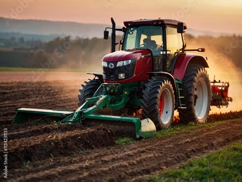 tractor in field