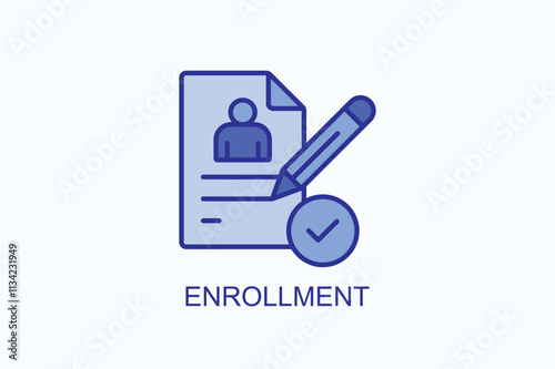Enrollment vector, icon or logo sign symbol illustration 