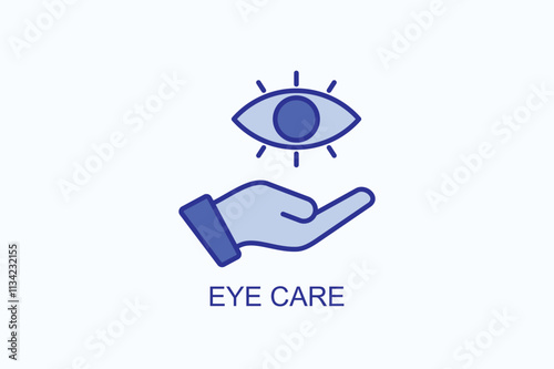 Eye Care vector, icon or logo sign symbol illustration 