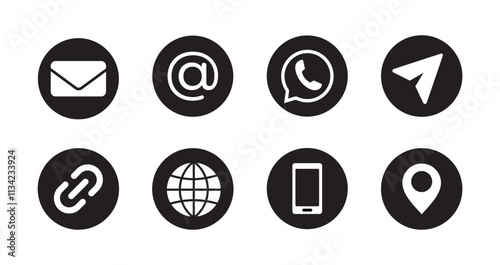 Contact us icon. Web icon set stock illustration