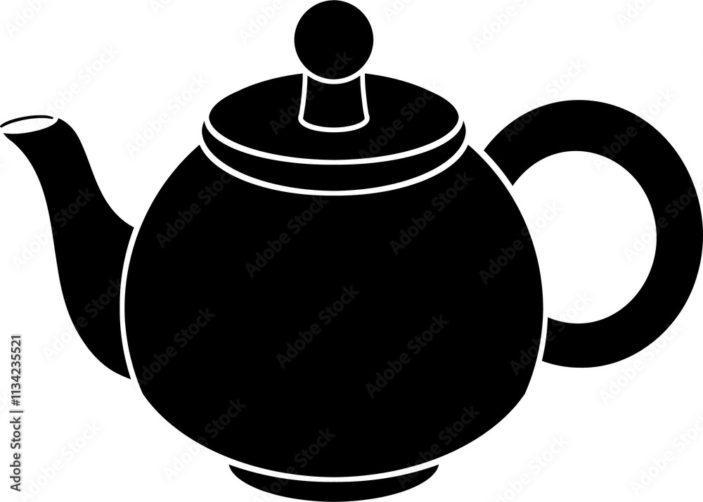 Obraz premium Tea pot icon vector design template