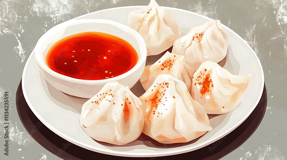 Iconic Dishes Illustration Featuring Global Cuisine and Traditional Recipes