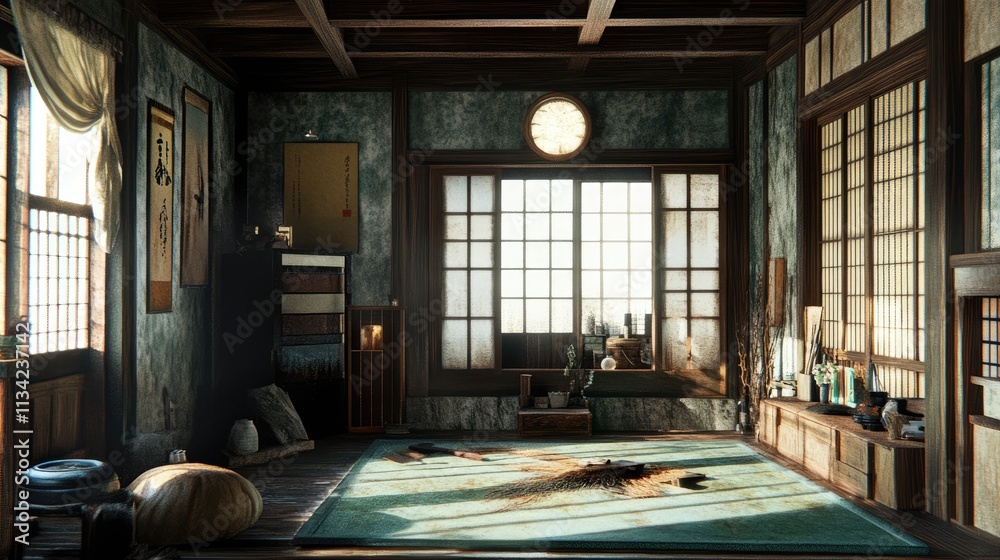 Traditional Japanese house interior Traditional Japanese house interior