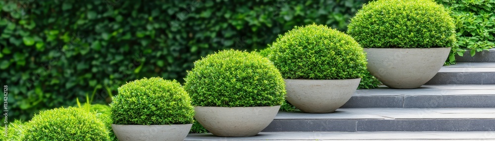 Stunning terrace garden with layered plants creating a vibrant and lush outdoor oasis.