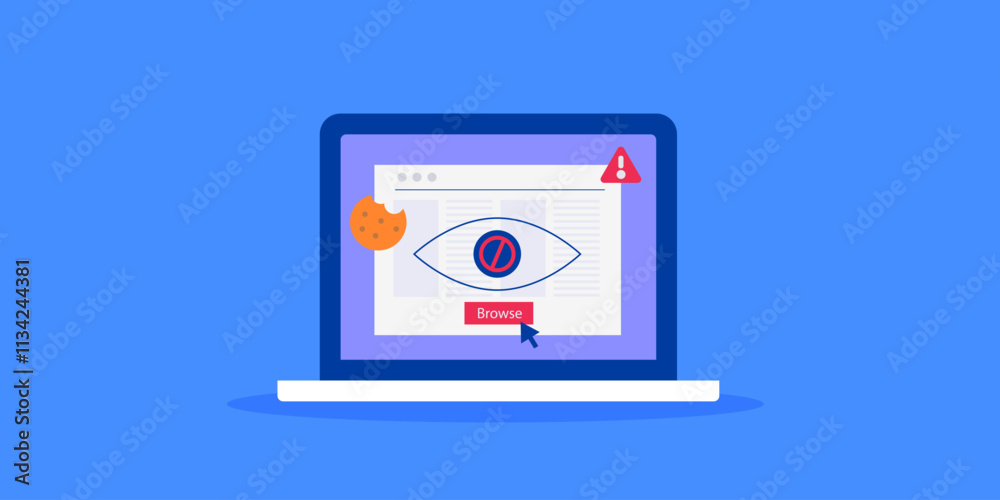 Stop browser cookie tracking, data protection and privacy concept. conceptual internet technology. Stop browser cookie tracking, data protection and privacy concept. conceptual internet technology.