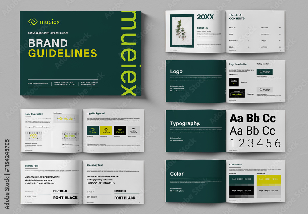 Corporate Brand Guideline Template Stock Template | Adobe Stock