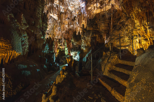 Bild auf Leinwand In the Divaška jama small cave