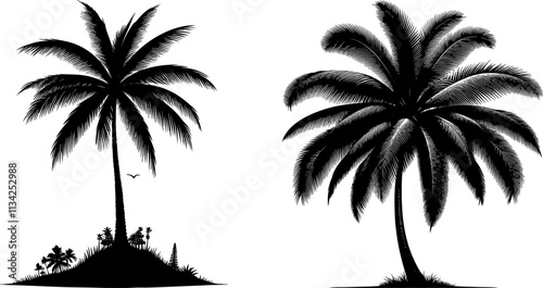 Palm Tree silhouette set