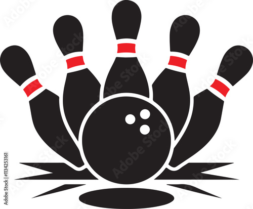 bowling ball hitting pins