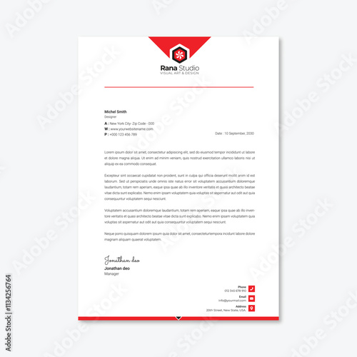 Professional Letterhead Design Template
