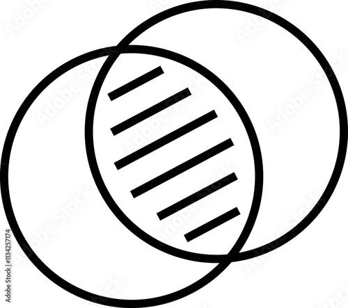 Venn Diagram line icon. linear style sign for mobile concept and web design. Venn diagram infographic outline vector icon. Symbol, logo illustration. Vector graphics