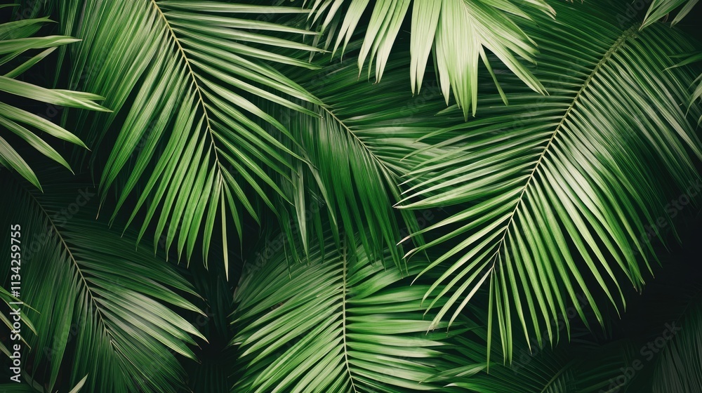 Fototapeta premium Tropical palm leaves background