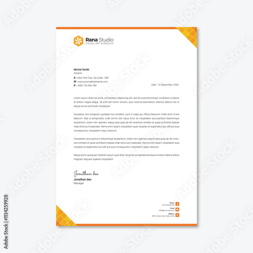 Professional Letterhead Design Template

