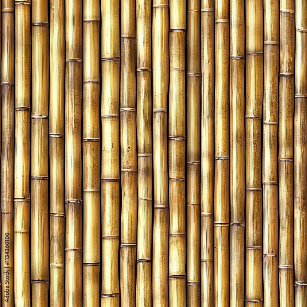 Fototapeta premium Bamboo Wall Trees Forest Seamless Pattern Texture