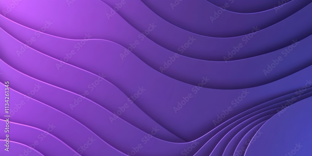 Fototapeta premium Abstract purple curved lines with shadows.