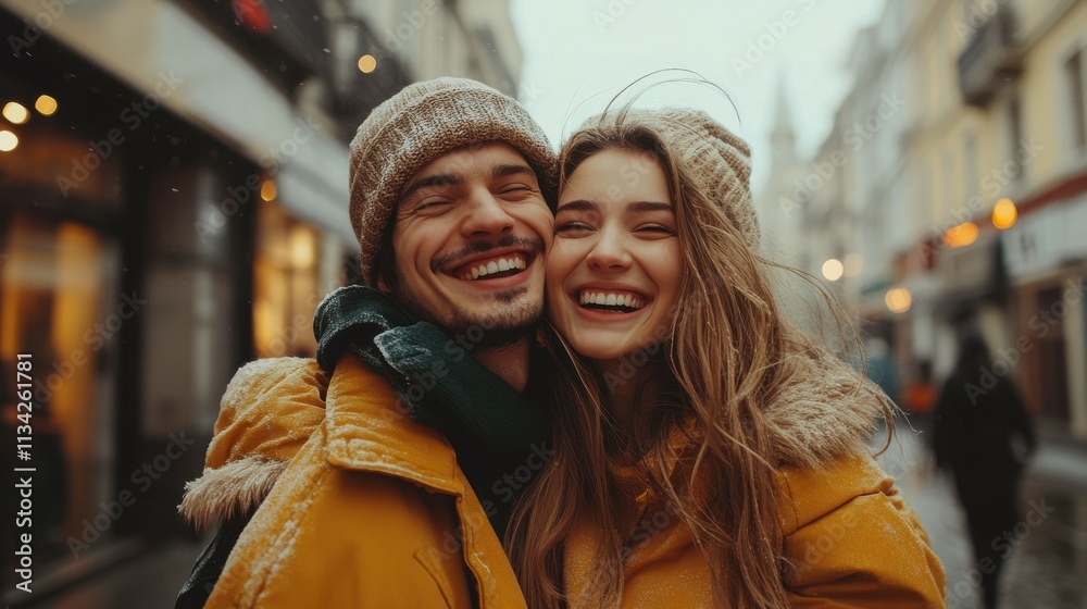 Young couple in love having fun in the city Young couple in love having fun in the city