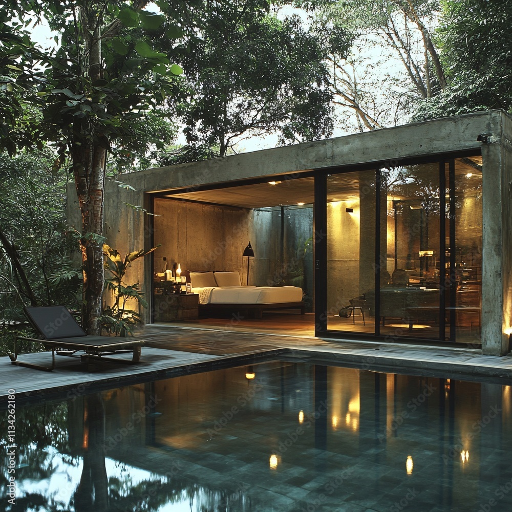 Fototapeta premium luxury hotel pool