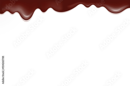 Sweet and Melting Dripping Chocolate Texture Background
