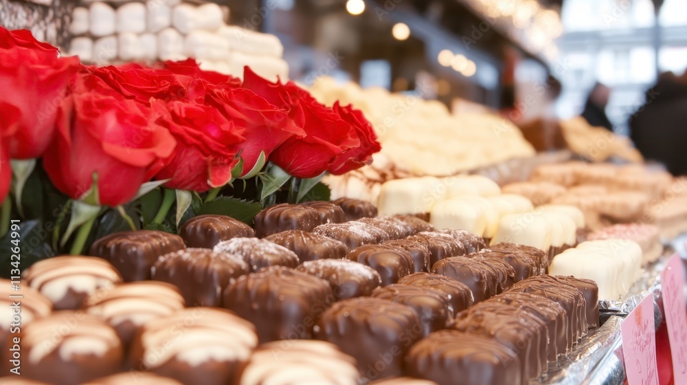Gourmet Chocolates Red Roses Valentine s Day Sweets Gourmet Chocolates Red Roses Valentine s Day Sweets