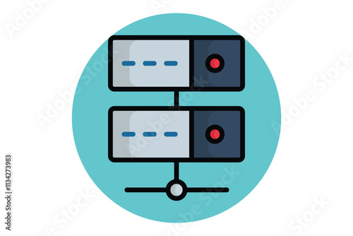 Server icon. colored outline icon style. icon related to IT. network elements vector illustration Free Download Server icon. colored outline icon style. icon related to IT. network elements vector illustration - GFXLoad