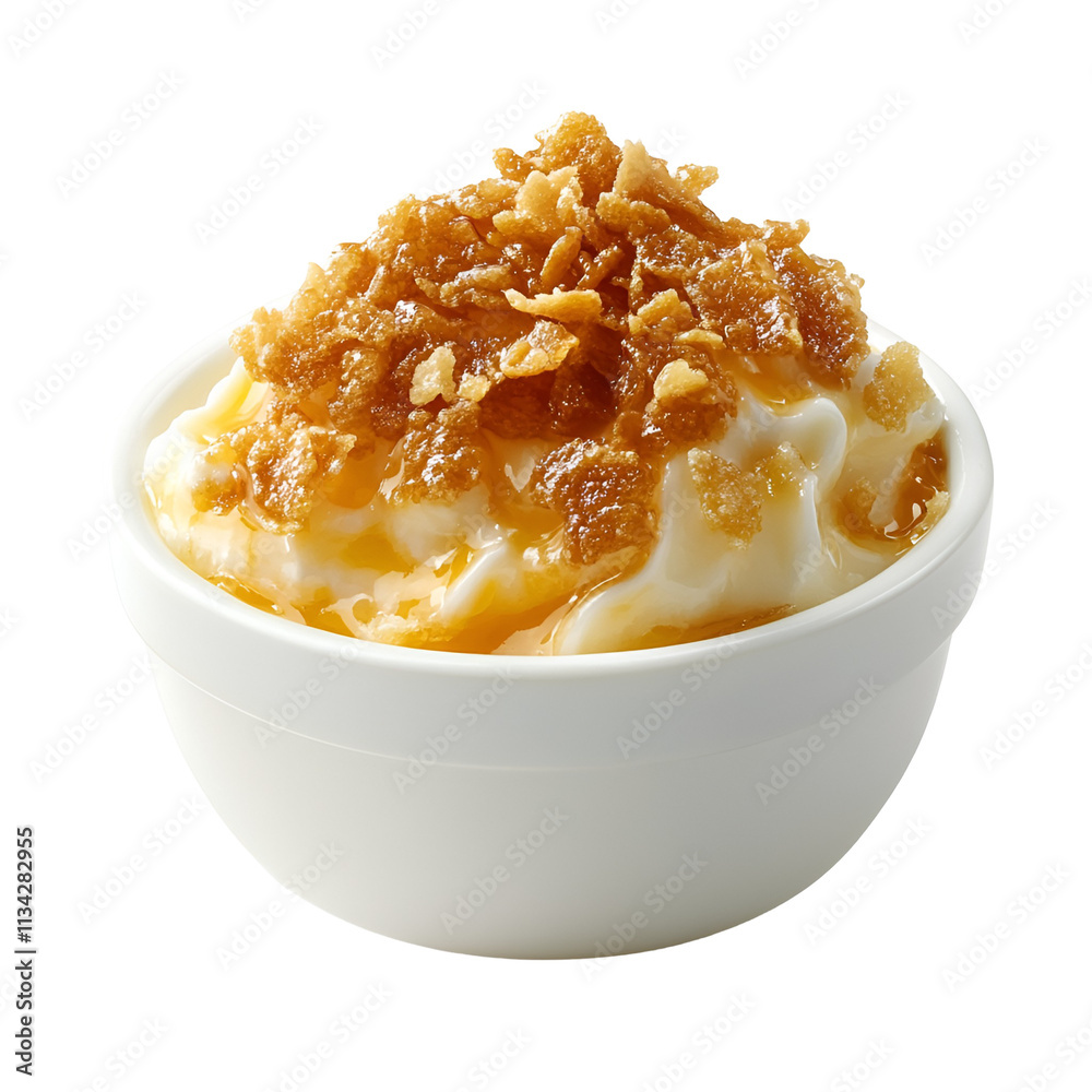 Honey and Crunchy Granola Topped Yogurt