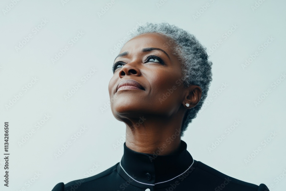 Happy smiling african-american business woman working on laptop at office. Businesswoman sitting at her working place. Beautiful simple AI generated image Happy smiling african-american business woman working on laptop at office. Businesswoman sitting at her working place. Beautiful simple AI generated image