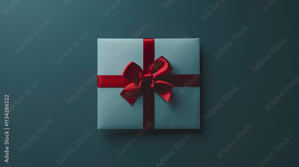 blank white gift card with a red ribbon, isolated on a solid background. The gift card has an elegant and minimalistic design, featuring clean lines for easy font placement blank white gift card with a red ribbon, isolated on a solid background. The gift card has an elegant and minimalistic design, featuring clean lines for easy font placement