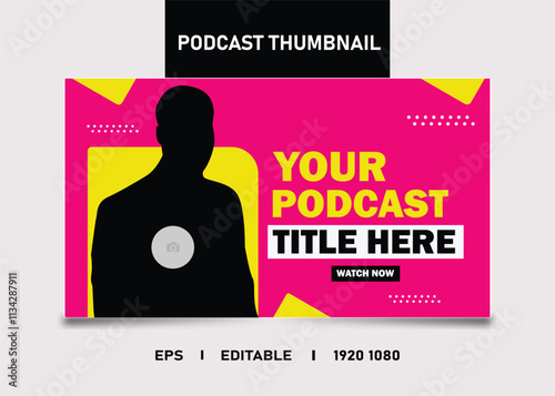 Online Business Success Podcast eye-catching and visually appealing thumbnail design template