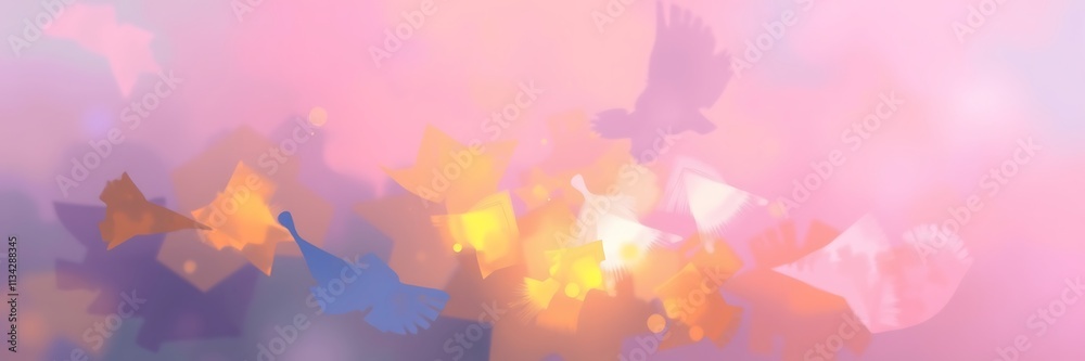 abstract artwork with gentle light and contrasting hues in soft illumination abstract artwork with gentle light and contrasting hues in soft illumination
