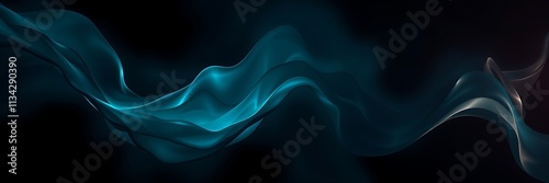 Luxurious abstract composition with deep teal colors and dramatic lighting