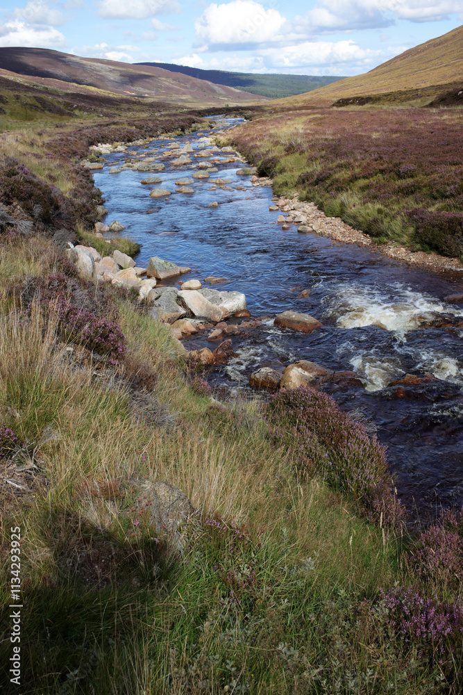 Hiking trail to Mount Keen from Glen Tanar - Aberdeenshire - Scotland - UK Hiking trail to Mount Keen from Glen Tanar - Aberdeenshire - Scotland - UK