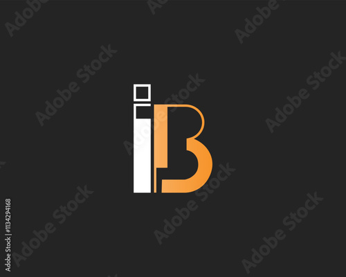 Wallpaper Mural creative letter IB logo design template Torontodigital.ca