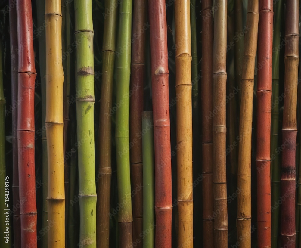 Dramatic and contrasting abstract background with cut bamboo trunks in bold cuts, cutting, dramatic, art