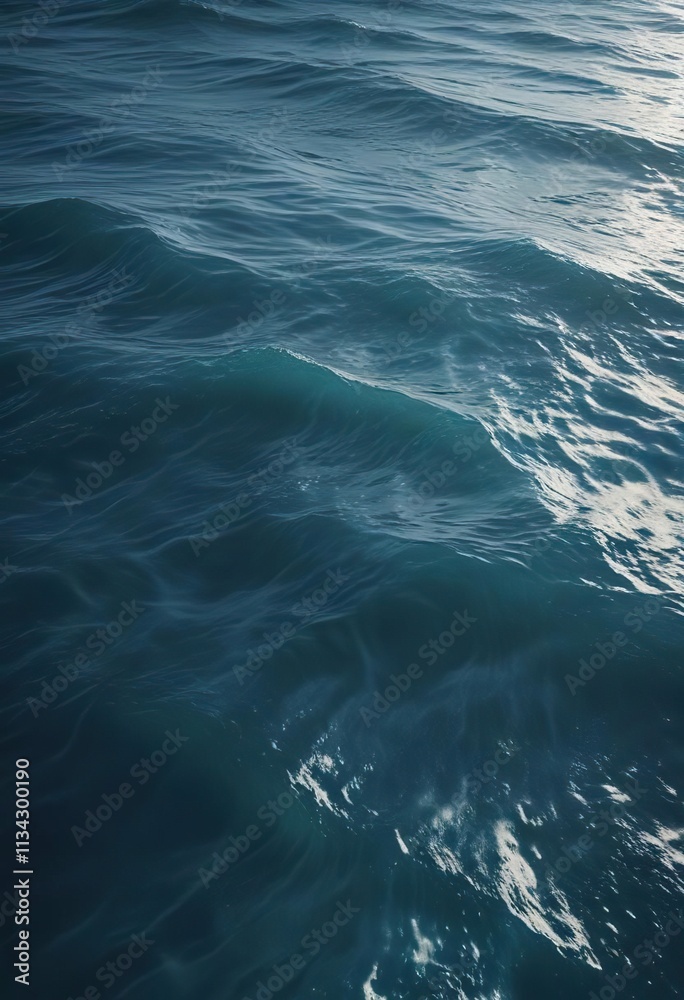 Silky smooth surface of the ocean in a soothing blue hue with gentle ripples and waves, gradient, ruffled surface , blue water Silky smooth surface of the ocean in a soothing blue hue with gentle ripples and waves, gradient, ruffled surface , blue water