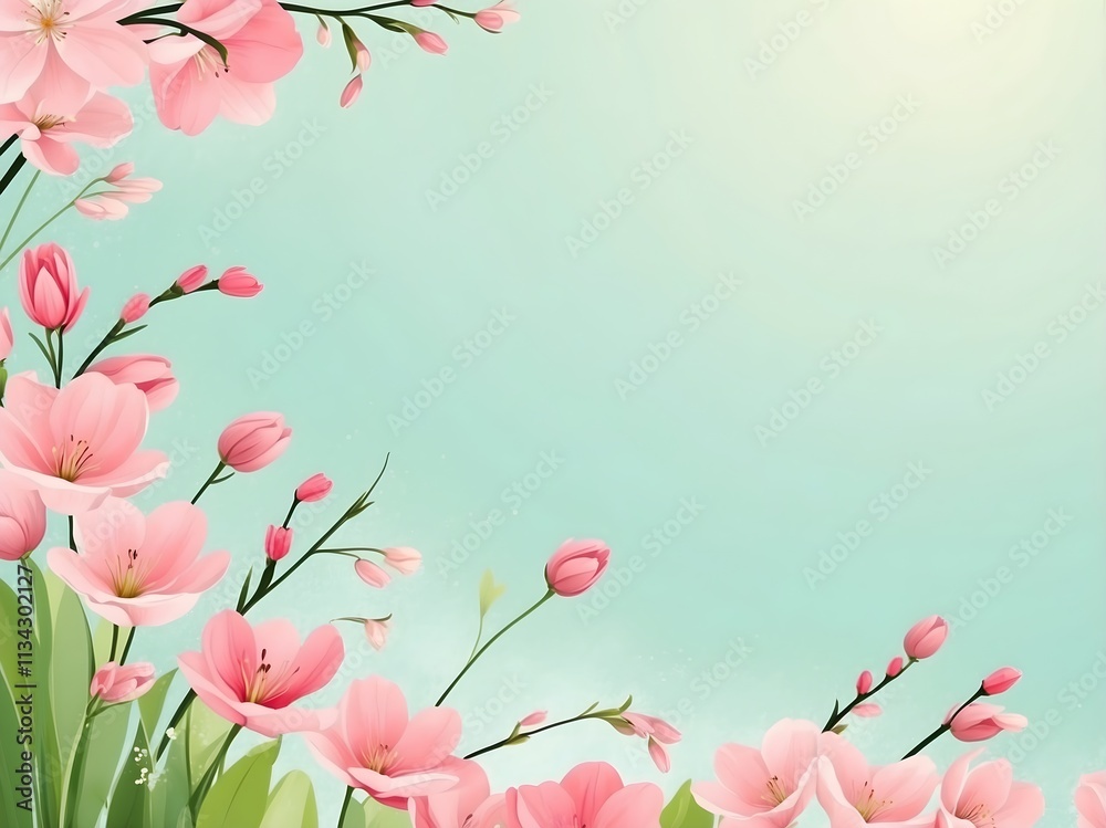 Naklejka premium aesthetic spring background