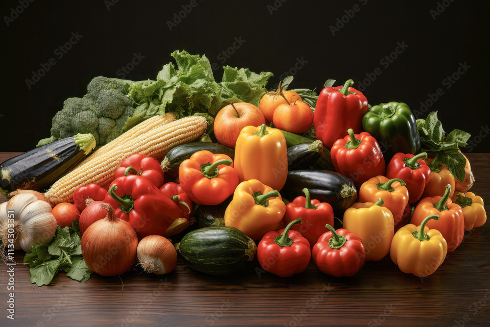 Fresh harvest of colorful vegetables in wooden crate outdoors Fresh harvest of colorful vegetables in wooden crate outdoors