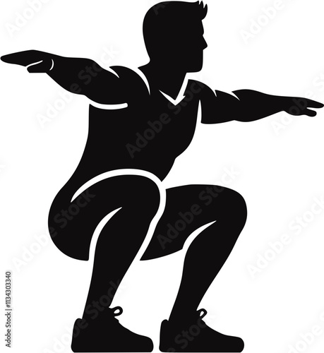 man doing squats