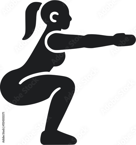 woman doing squats