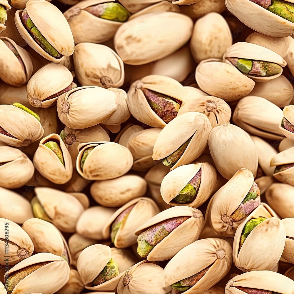 Pile of Pistachios, Nuts, Snack Food Seamless Pattern Texture Pile of Pistachios, Nuts, Snack Food Seamless Pattern Texture