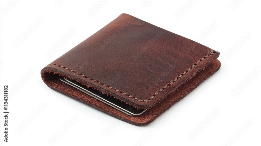 Elegant Brown Leather Wallet with Minimalist Design, Perfect for Cards and Cash Storage, Ideal for Everyday Use and Stylish Accessories Elegant Brown Leather Wallet with Minimalist Design, Perfect for Cards and Cash Storage, Ideal for Everyday Use and Stylish Accessories