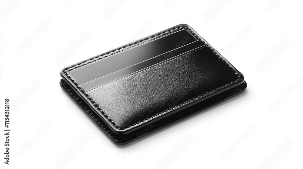 Sleek Black Leather Wallet with Card Slots, Perfect for Carrying Business Cards, Identification, and Cash in a Minimalist Design for Everyday Use Sleek Black Leather Wallet with Card Slots, Perfect for Carrying Business Cards, Identification, and Cash in a Minimalist Design for Everyday Use