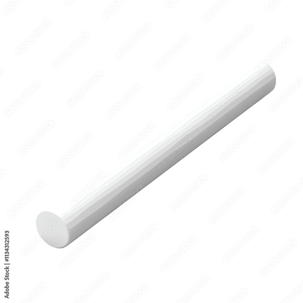 A cylindrical white rod with a rounded end, commonly used in various applications. A cylindrical white rod with a rounded end, commonly used in various applications.