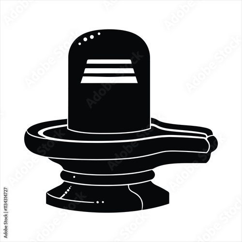  Beautiful  Maha shivratri greeting card with shivling Premium silhouette vector illustration  photo