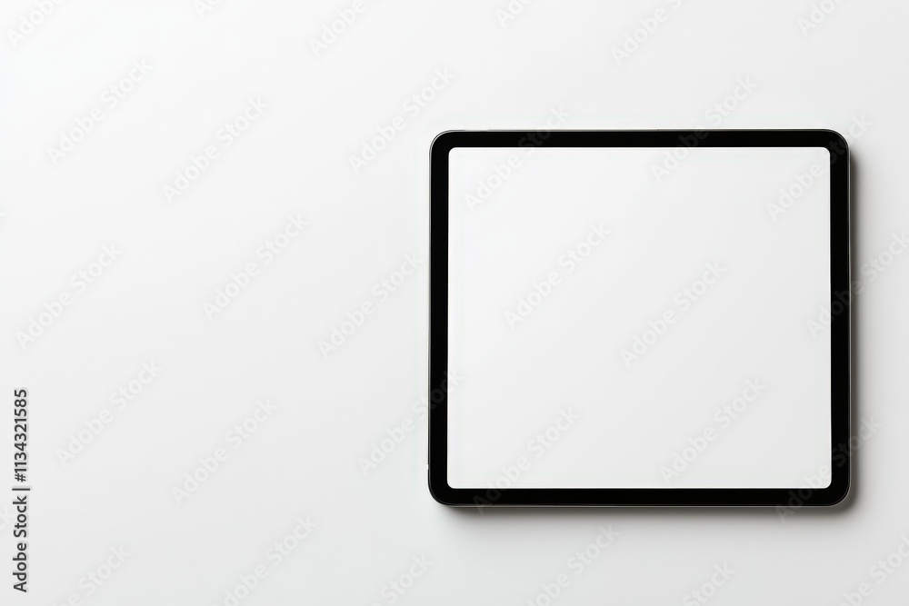 Solid-color tablet mock up isolated on a clean backdrop perfect for design presentations Solid-color tablet mock up isolated on a clean backdrop perfect for design presentations