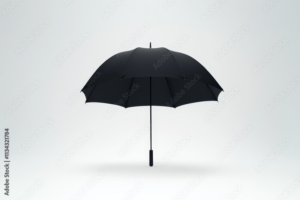 Mock up of a beautiful clean solid-color umbrella on a plain background for design use Mock up of a beautiful clean solid-color umbrella on a plain background for design use