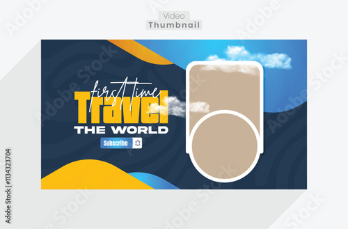 Travel or Tourism video thumbnail Templates Design
