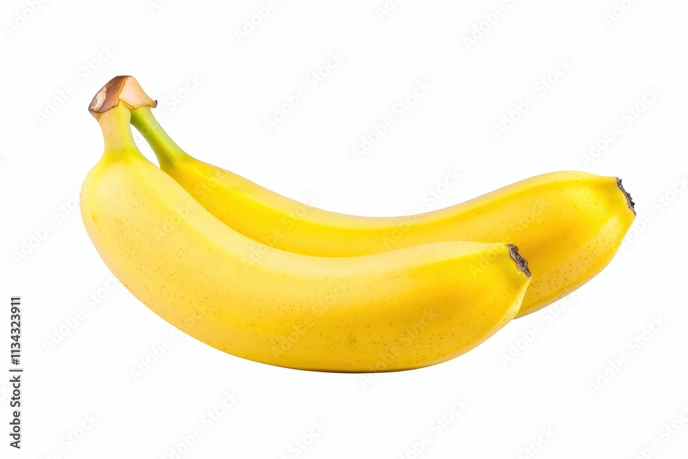 Fresh yellow bananas isolated on a clean white background for culinary use Fresh yellow bananas isolated on a clean white background for culinary use